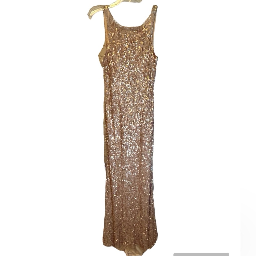 NWT Promgirl rose gold sequin formal dress, 8